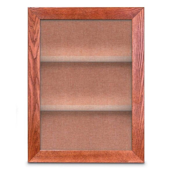 Outdoor Enclosed Combo Board, 42"x32", Black Frame/Burgundy & Cobalt